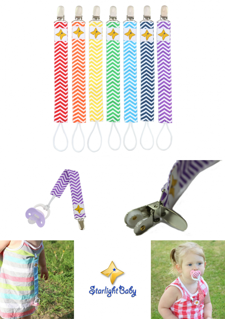 Starlight Baby Pacifier Clips