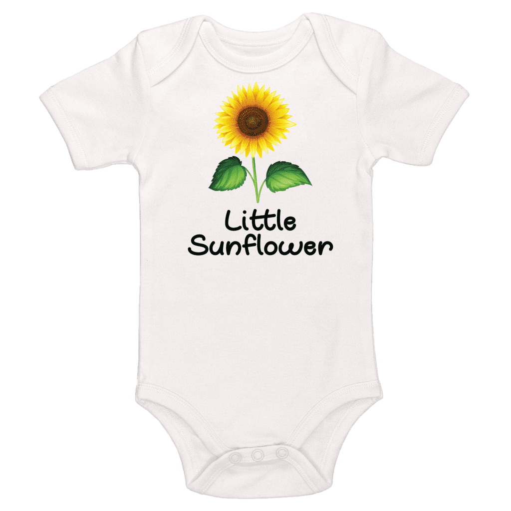 Little Sunflower, Sunflower Themed Baby Bodysuit